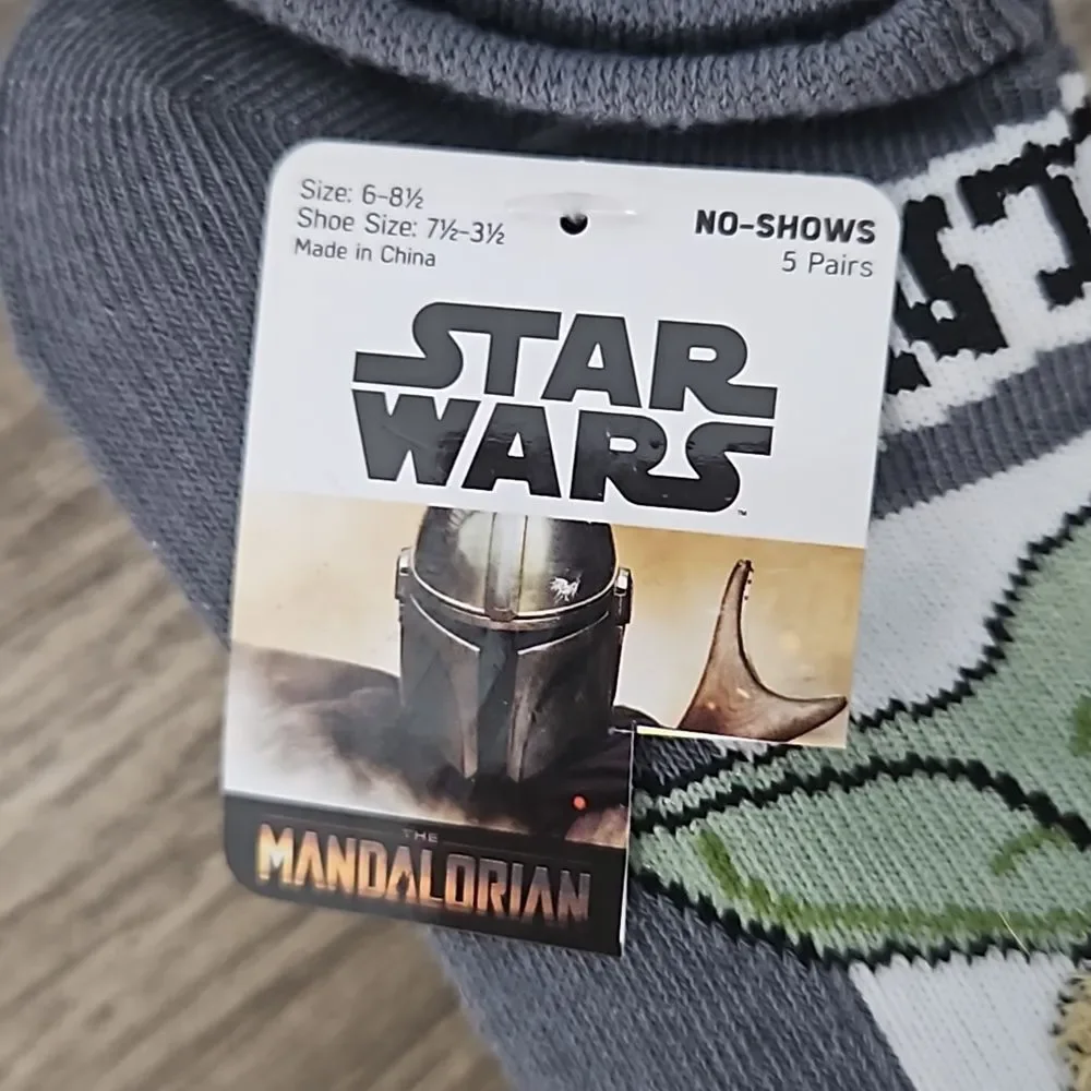Kids Boys No-Show Socks Star Wars 6-8 1/2 Shoe 7.5 to 3.5 Baby Yoda